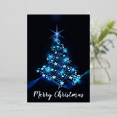 素敵なクリスマスツリー 箔シーズンカード (立ち正面)