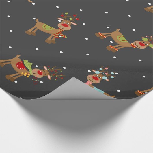 素敵なクリスマストナカイ ラッピングペーパー (角)
