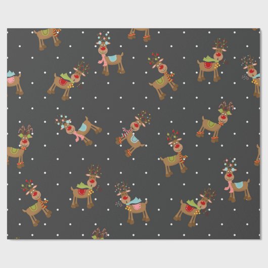 素敵なクリスマストナカイ ラッピングペーパー (フラット)