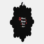素敵なクリスマスドッグのお母さん オーナメントカード (右)