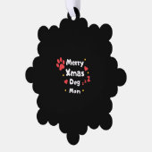 素敵なクリスマスドッグのお母さん オーナメントカード (左)