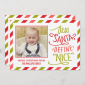 素敵なクリスマスフォトカードの定義 シーズンカード (正面/裏面)