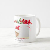 素敵なクリスマスフレームパーソナライズされた写真 コーヒーマグカップ (正面右)