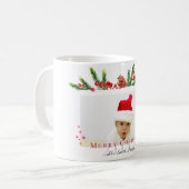 素敵なクリスマスフレームパーソナライズされた写真 コーヒーマグカップ (正面左)