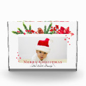 素敵なクリスマスフレームパーソナライズされた写真 フォトブロック (正面)