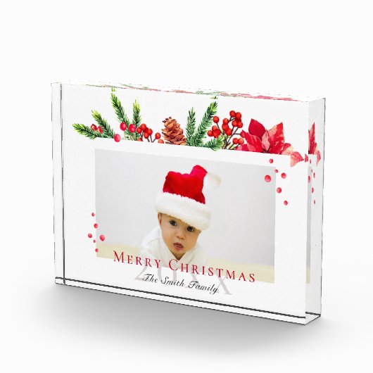 素敵なクリスマスフレームパーソナライズされた写真 フォトブロック (右)