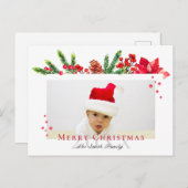素敵なクリスマスフレームパーソナライズされた写真 ポストカード (正面/裏面)