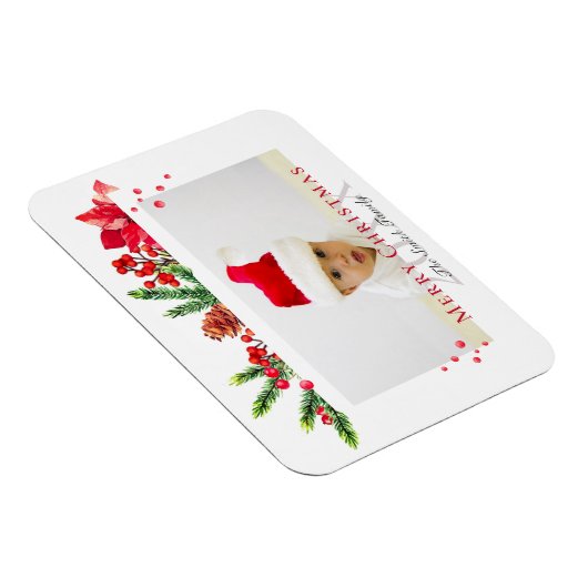 素敵なクリスマスフレームパーソナライズされた写真 マグネット (右側)