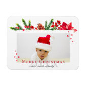 素敵なクリスマスフレームパーソナライズされた写真 マグネット (横)