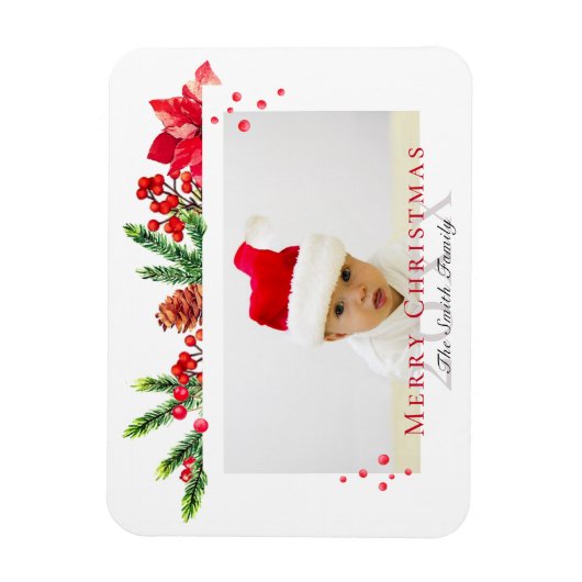 素敵なクリスマスフレームパーソナライズされた写真 マグネット (縦)