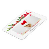 素敵なクリスマスフレームパーソナライズされた写真 マグネット (左側)