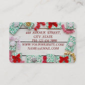 素敵なクリスマスプレゼントリース 名刺 (裏面)
