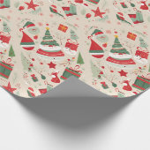 素敵なクリスマスラッピング紙。 ラッピングペーパー (角)