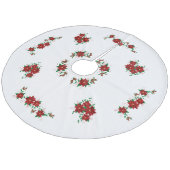 素敵なクリスマスレッドフラワーツリースカート フリース ツリースカート (アングル)