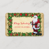 素敵なクリスマス装飾リース 名刺 (正面)
