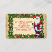 素敵なクリスマス装飾リース 名刺 (裏面)