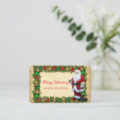 素敵なクリスマス装飾リース 名刺 (スタンド正面)