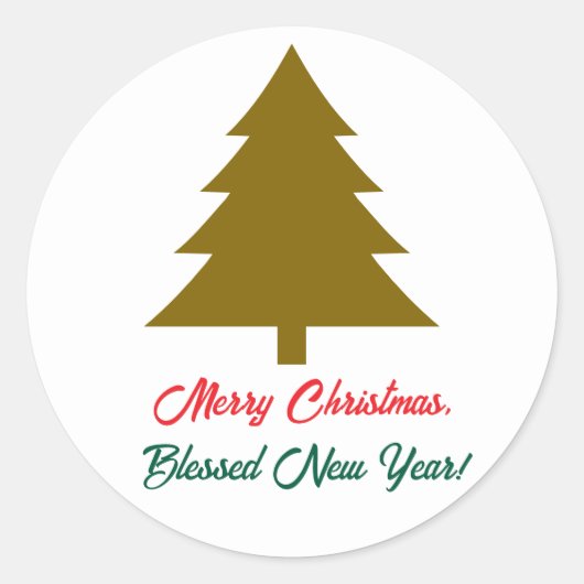 素敵なクリスマス、ステッカー ラウンドシール (正面)