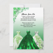 素敵なグリーンのキンセアニエラのダーマへの提案 招待状 (裏面)