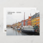 素敵なコペンハーゲン/Nyhavn/デンマークのポストカード! ポストカード (正面/裏面)