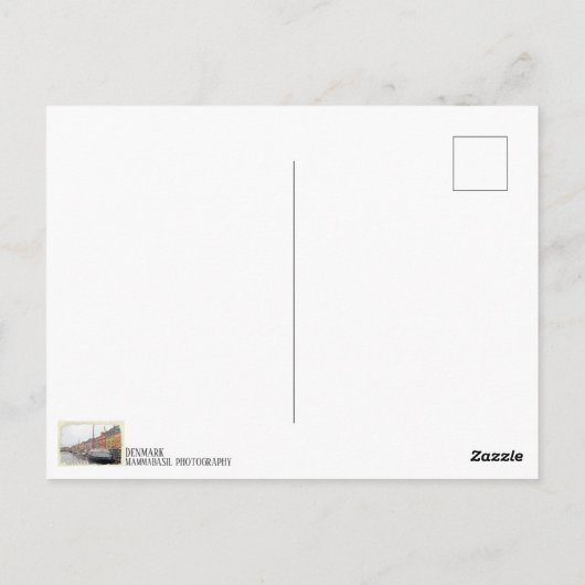 素敵なコペンハーゲン/Nyhavn/デンマークのポストカード! ポストカード (裏面)