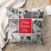 素敵なコラージュのカップルの写真とハッピーバレンタインデー クッション (ブランケット)