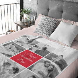 素敵なコラージュのカップルの写真とハッピーバレンタインデー シェルパブランケット