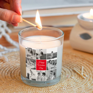 素敵なコラージュのカップルの写真とハッピーバレンタインデー スクエアシール