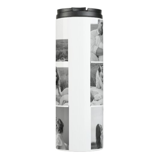 素敵なコラージュのカップルの写真とハッピーバレンタインデー タンブラー (裏面)