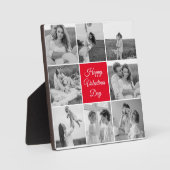 素敵なコラージュのカップルの写真とハッピーバレンタインデー フォトプラーク (正面)