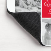 素敵なコラージュのカップルの写真とハッピーバレンタインデー マウスパッド (コーナー)