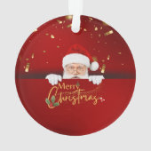 素敵なサンタクロースのメリークリスマス オーナメント (裏面)