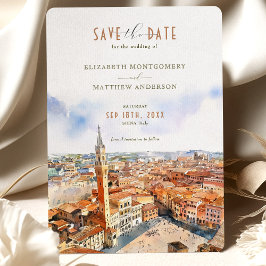 素敵なシエナ、イタリア　結婚式のご案内「Save-the-Date」 招待状