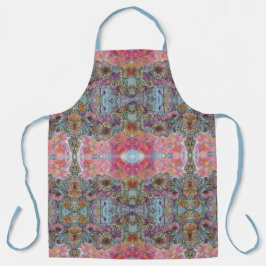 素敵なシックなフラワーガーデンウォーターカラー絵画ズ エプロン