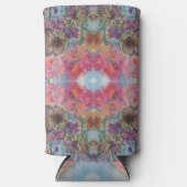 素敵なシックなフラワーガーデンウォーターカラー絵画ズ スリム缶クーラー (正面)