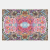 素敵なシックなフラワーガーデンウォーターカラー絵画ズ ラッピングペーパーシート (正面3)