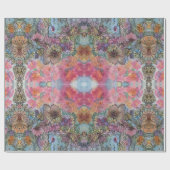 素敵なシックなフラワーガーデンウォーターカラー絵画ズ ラッピングペーパー (フラット)