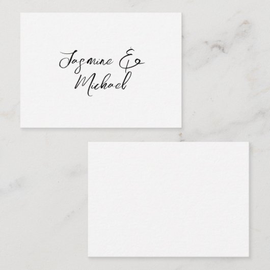 素敵なシックな書名結婚式 エンクロージャーカード (正面/裏面)