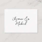 素敵なシックな書名結婚式 エンクロージャーカード (正面)
