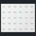 素敵なシックな書名結婚式 ラッピングペーパー<br><div class="desc">フォント、背景画像と色、文字キャラクターを簡単に変更できる。</div>