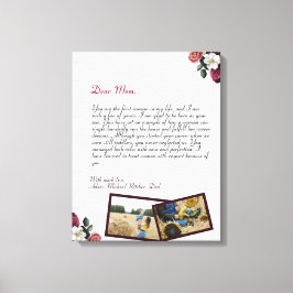 素敵なシックパーソナライズされたラブレター手書き キャンバスプリント