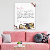 素敵なシックパーソナライズされたラブレター手書き キャンバスプリント (インサイチュ (リビング))