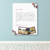 素敵なシックパーソナライズされたラブレター手書き キャンバスプリント (インサイチュ (ウッドフロア))