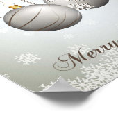 素敵なシルバークリスマスポスター ポスター (角)