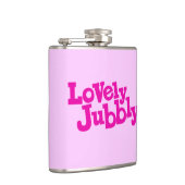 素敵なジュベリーピンクのスラングのコックニーユーモアのフラスコ フラスク (右)