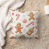 素敵なジンジャーブレッドクリスマスクッション クッション (ブランケット)