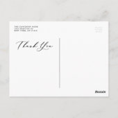 素敵なスクリプトグリーン2枚フォトコラージュ ポストカード (裏面)