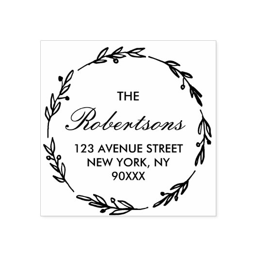 素敵なスクリプトホームアドレス ラバースタンプ (インプリント)