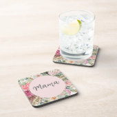 素敵なスクリプトママl母のための美しい花 コースター (右側)