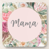 素敵なスクリプトママl母のための美しい花 コースター (正面)
